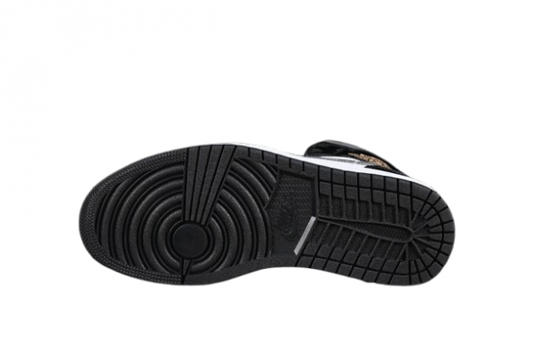 Air Jordan 1 Mid Black Metallic Silver