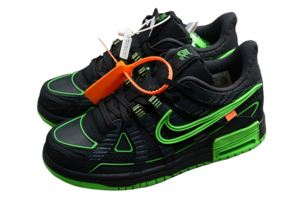 OW x Nike Air Rubber Dunk "Black"