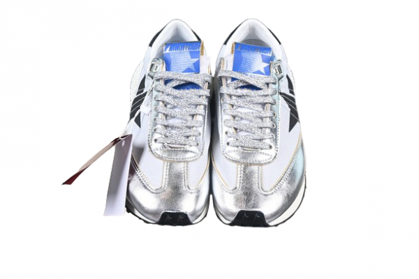 Golden Goose Marathon White Black Silver