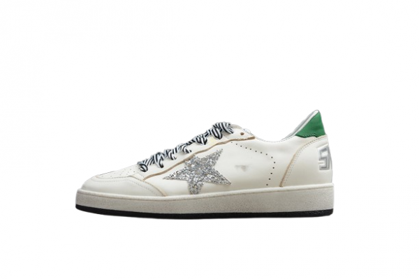 Golden Goose Ball Star Silver Green